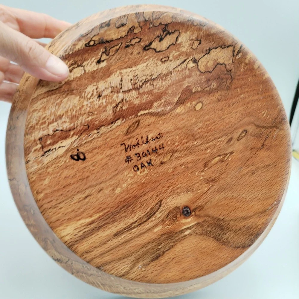 Wohlfart Studio Art Wood Turned Spalted Oak Bowl #30144 Signed Handturned MCM